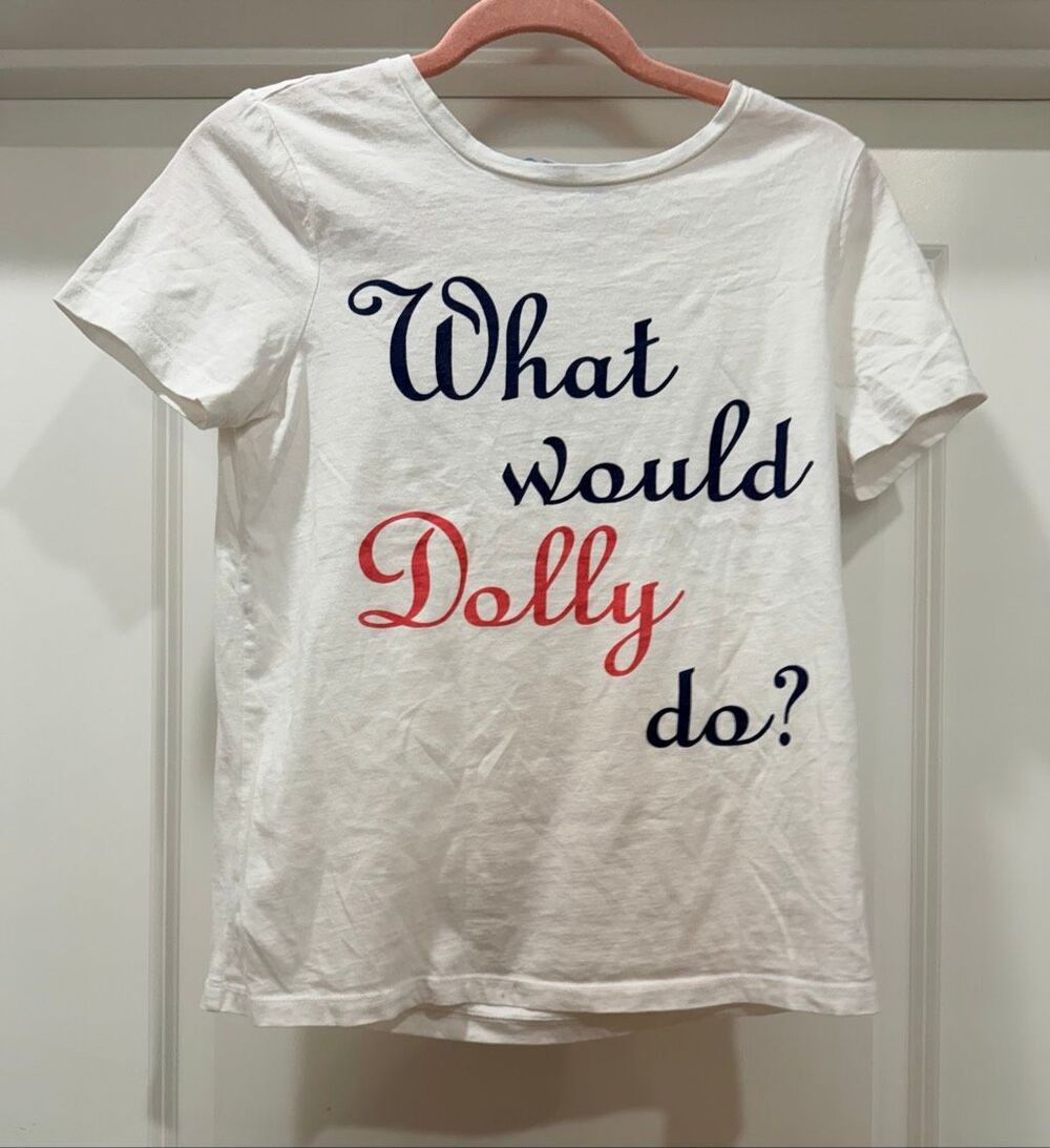 Draper James What Would Dolly Do WWDD Graphic Tee Shirt Size XS White